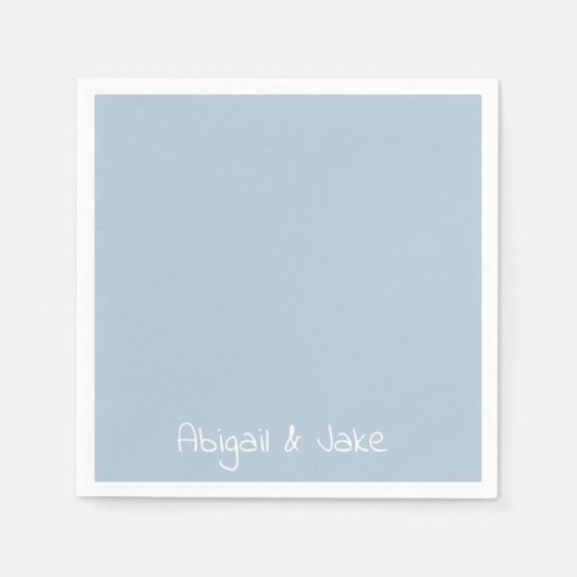 Gepersonaliseerde namen Sky Blue Cocktail Servet (Voorkant)