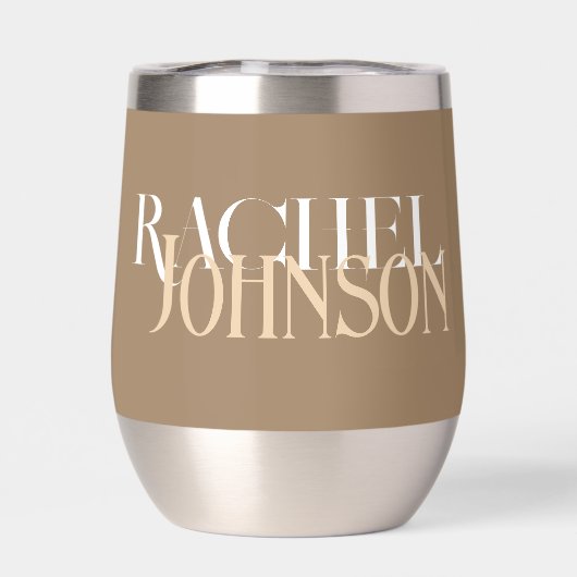 Gepersonaliseerde namen Stijlvol beige (Achterkant)