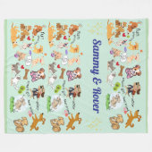 Gepersonaliseerde namen voor u of uw kind fleece deken (Voorkant (Horizontaal))