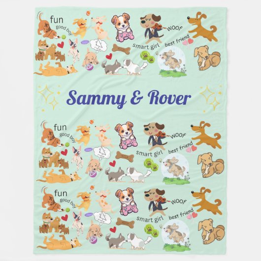Gepersonaliseerde namen voor u of uw kind fleece deken (Voorkant)