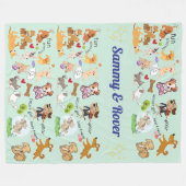 Gepersonaliseerde namen voor u of uw kind fleece deken (Voorkant (Horizontaal))