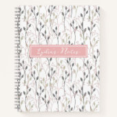 Gepersonaliseerde "Name's Notes" Floral Notitieboe Notitieboek (Voorkant)