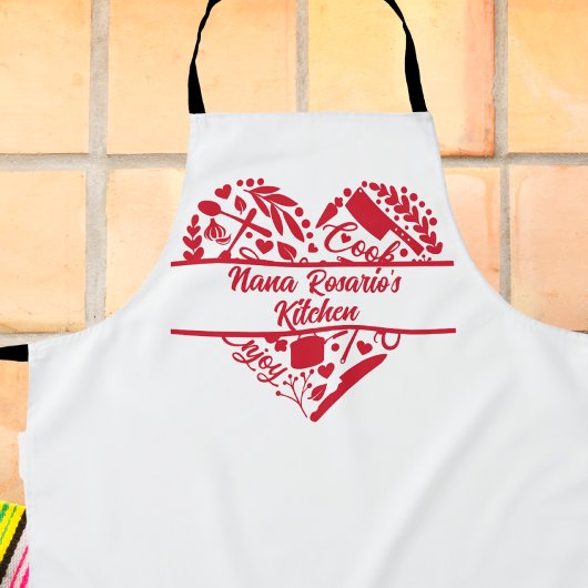 Gepersonaliseerde Nana All-Over Print Schort