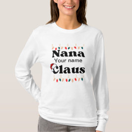 Gepersonaliseerde Nana Claus T-shirt