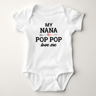 Gepersonaliseerde Nana en Opa houden van mij Romper