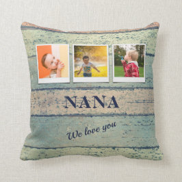 Gepersonaliseerde Nana Kleinkinderen 3 Fotocollage Kussen