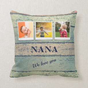 Gepersonaliseerde Nana Kleinkinderen 3 Fotocollage Kussen