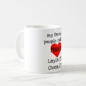 gepersonaliseerde nana - mok met namen (Voorkant links)