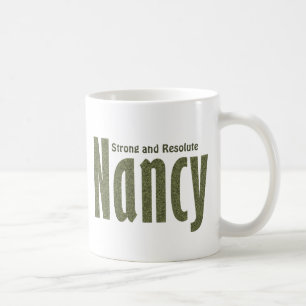 Gepersonaliseerde "Nancy" in Army Green Camouflage Koffiemok