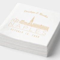 Gepersonaliseerde Napels Italië Napkins Gold Folie