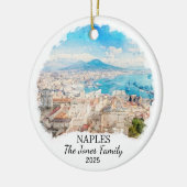 Gepersonaliseerde Napels Ornament, Italië Gift Keramisch Ornament (Links)