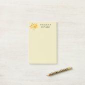 Gepersonaliseerde narcis gele Post-it notities Post-it® Notes (Op bureau)