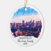 Gepersonaliseerde Nashville Ornament, Tennessee St Keramisch Ornament (Links)