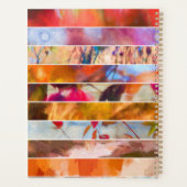 Gepersonaliseerde Natuur Art Collage Stripes Planner (Achterkant)