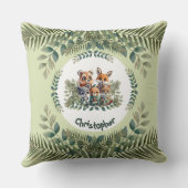 Gepersonaliseerde Natuur Critters Kussen voor Kind (Achterkant)