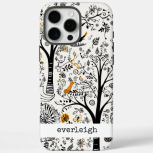 Gepersonaliseerde Natuur Doodles iPhone 16 Pro Max Hoesje