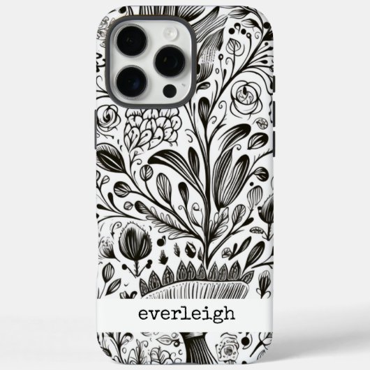 Gepersonaliseerde Natuur Doodles Case-Mate iPhone Case (Achterkant)