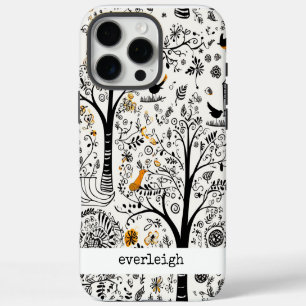 Gepersonaliseerde Natuur Doodles iPhone 16 Pro Max Hoesje
