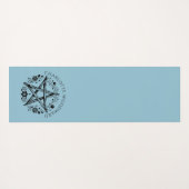 Gepersonaliseerde Natuur Floral Pentacle Yogamat (Achterkant (horizontaal))