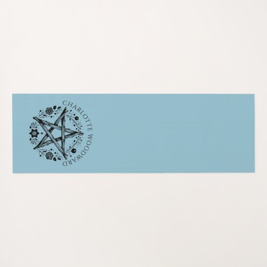 Gepersonaliseerde Natuur Floral Pentacle Yogamat (Achterkant (horizontaal))