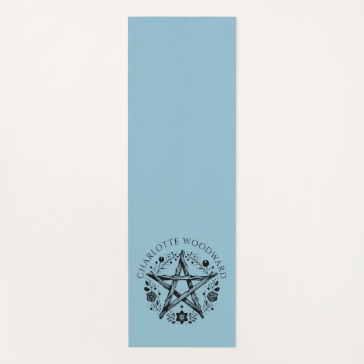 Gepersonaliseerde Natuur Floral Pentacle Yogamat (Voorkant)