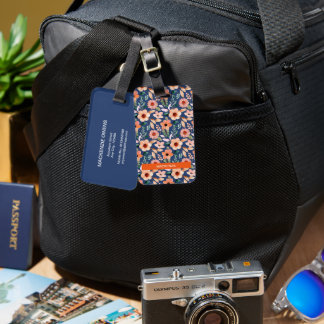 Gepersonaliseerde Natuur Florals Bagagelabel