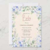 Gepersonaliseerde Natuur Wildflower Foto Baby show Kaart (Voorkant)