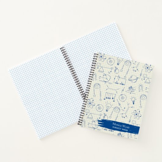 Gepersonaliseerde Natuurkunde Doodles Diagrammen G Notitieboek (Binnen)