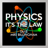 Gepersonaliseerde Natuurkunde Het is de Wetenschap Poster (Voorkant)