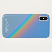 Gepersonaliseerde natuurlijke regenboog Case-Mate iPhone case (Achterkant (horizontaal))
