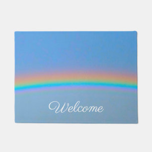 Gepersonaliseerde natuurlijke regenboog deurmat