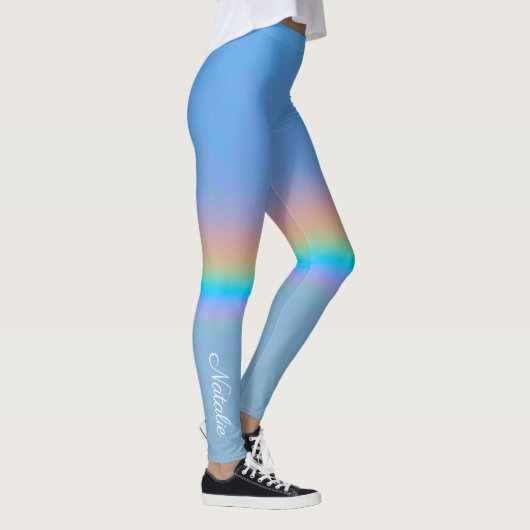 Gepersonaliseerde natuurlijke regenboog leggings (Rechts)