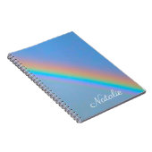 Gepersonaliseerde natuurlijke regenboog notitieboek (Rechterzijde)