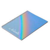 Gepersonaliseerde natuurlijke regenboog notitieboek (Linkerzijde)