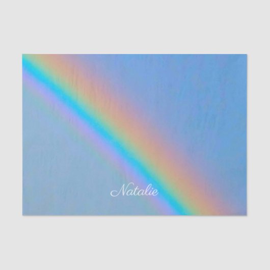 Gepersonaliseerde natuurlijke regenboog tissuepapier (Voorkant)