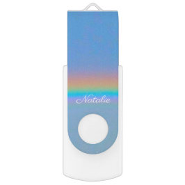 Gepersonaliseerde natuurlijke regenboog USB stick