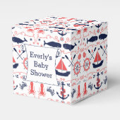 Gepersonaliseerde Nautical Baby shower geschenktas Bedankdoosjes (Voorkant Zijde)