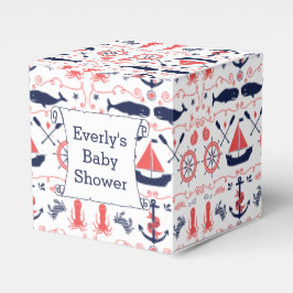 Gepersonaliseerde Nautical Baby shower geschenktas Bedankdoosjes