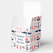 Gepersonaliseerde Nautical Baby shower geschenktas Bedankdoosjes (Geopend)