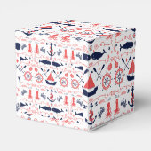 Gepersonaliseerde Nautical Baby shower geschenktas Bedankdoosjes (Achterkant)