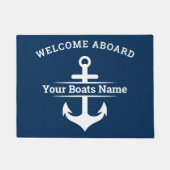 Gepersonaliseerde Nautical Boat Name Anchor Deurmat (Voorkant)