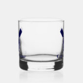 Gepersonaliseerde Nautical Boot Naam Anker Navy Bl Whisky Glas (Links)