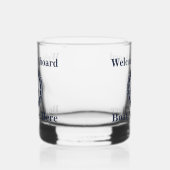 Gepersonaliseerde Nautical Boot Naam Anker Navy Bl Whisky Glas (Links)