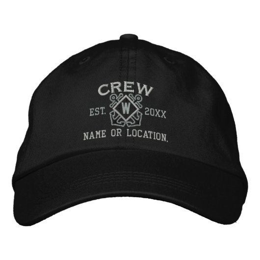 Gepersonaliseerde Nautical Crew Monogram & meer Pet (Voorkant)