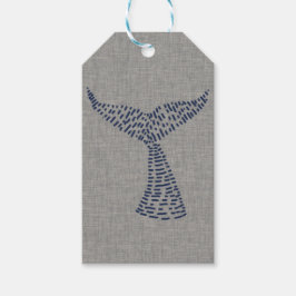 Gepersonaliseerde Nautical Whale Tail Art Cadeaulabel