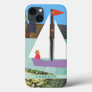 Gepersonaliseerde Nautisch Kleurrijke Boho Zeilen Case-Mate iPhone Case