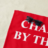 Gepersonaliseerde nautische anker boot naam strand strandlaken (In situ)