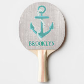 Gepersonaliseerde nautische anker Ping Pong Paddle Tafeltennisbatje (Voorkant)