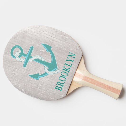 Gepersonaliseerde nautische anker Ping Pong Paddle Tafeltennisbatje (Zijkant)