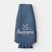 Gepersonaliseerde Nautische Bootnaam Winterwol Flesjeskoeler (Voorkant)